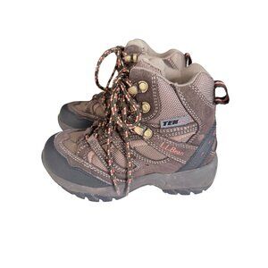 L.L. Bean Kids Waterproof Hiking Boots Size 1 Brown Lace Up Outdoors